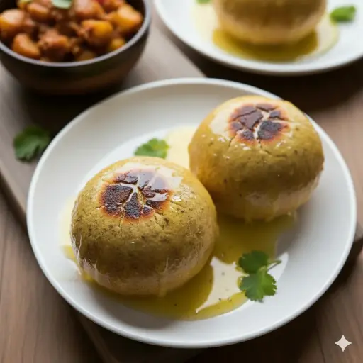 Litti Chokha (With Ghee)